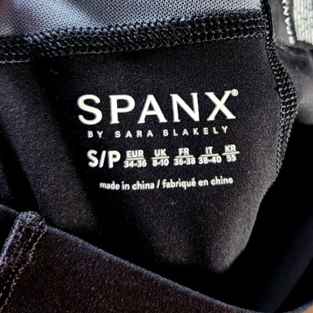 Spanx Every Wear Active Faux Leather Panel Gloss Pocket Leggings Small 20193R - Picture 5 of 7